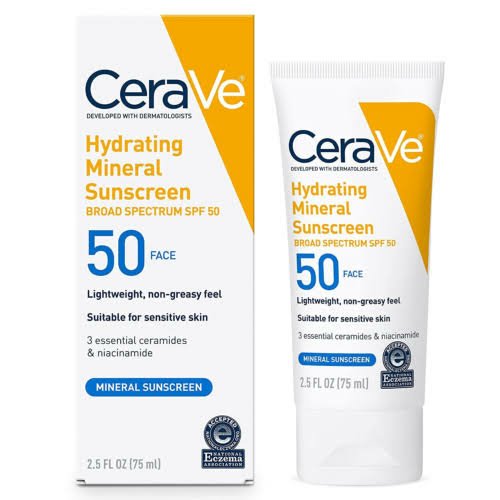SPF 50 Hydrating Mineral Sunscreen for Face - Buynowpakistan